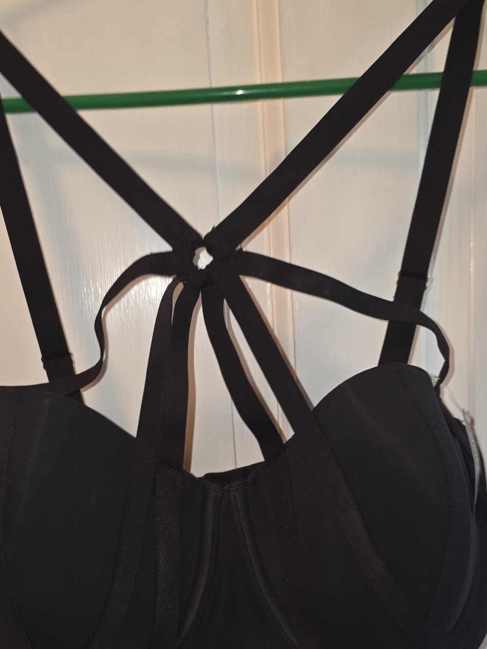 Adore Me Black Strappy Back Bra